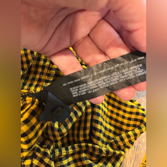 Zara Woman yellow and black gingham tunic dress in size S. - Picture 3 of 11